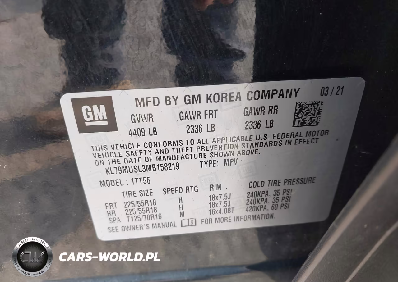 2021 Chevrolet Trailblazer Awd Rs VIN:KL79MUSL3MB158219 - 9