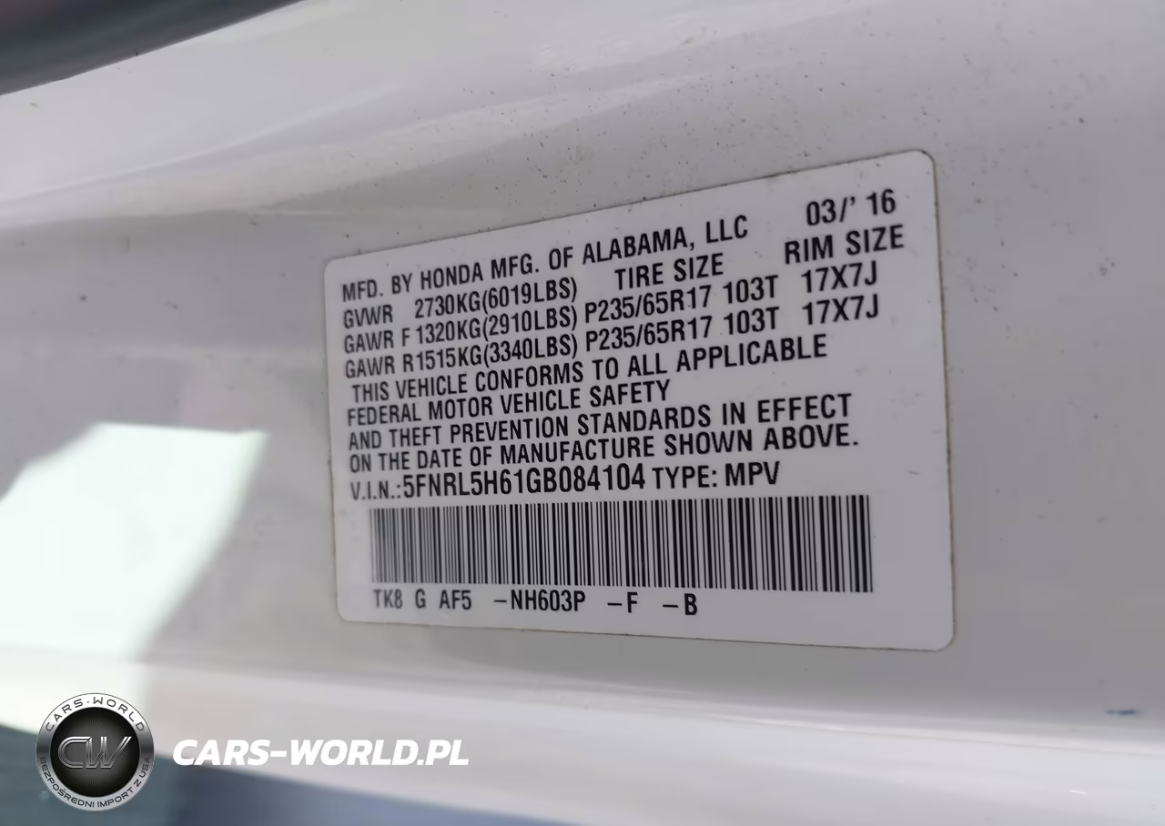 2016 Honda Odyssey Ex-L VIN:5FNRL5H61GB084104 - 9