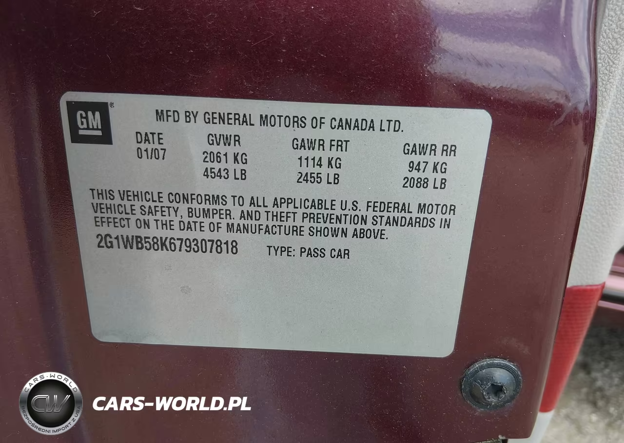 2007 Chevrolet Impala Ls VIN:2G1WB58K679307818 - 9