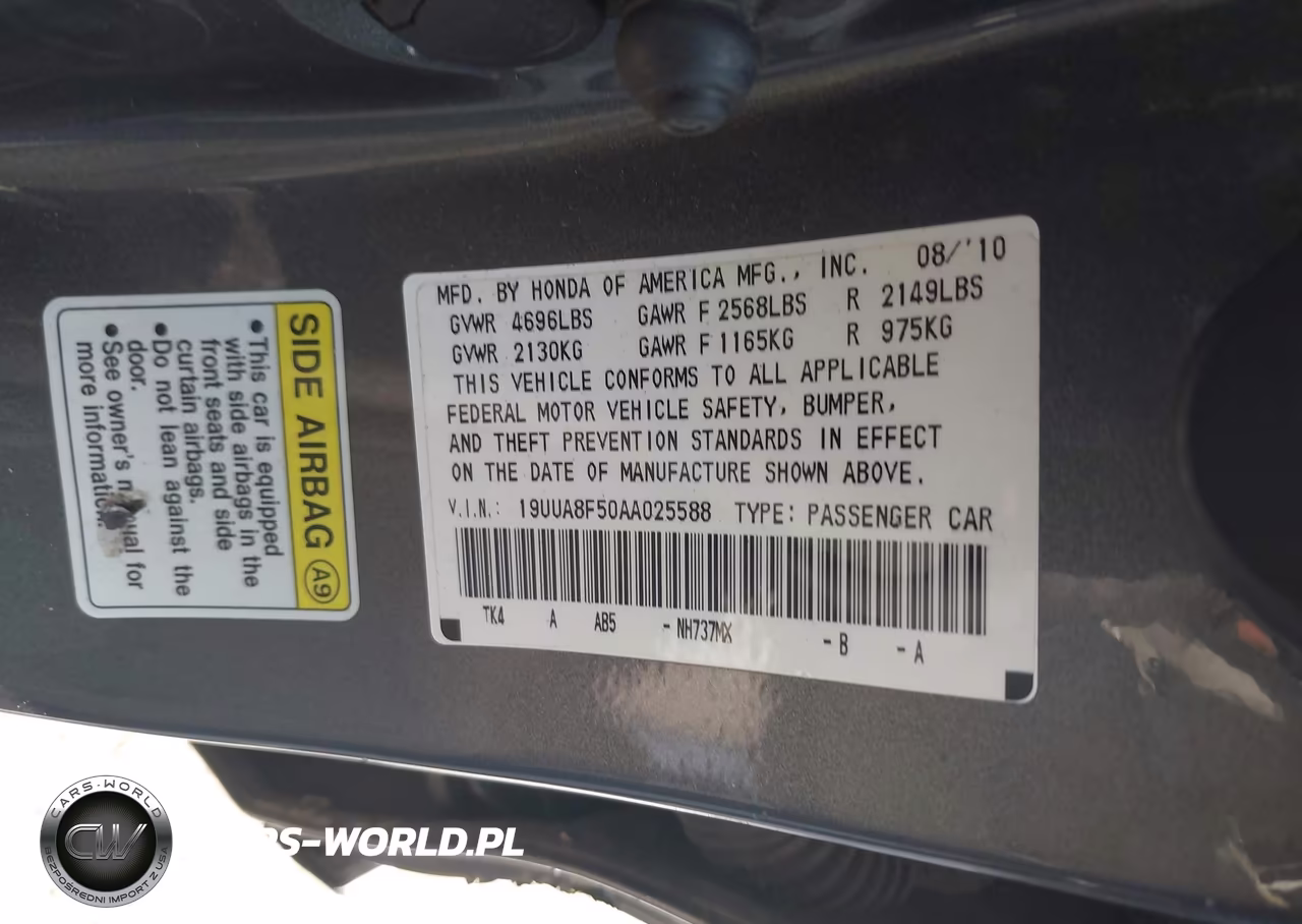 2010 Acura Tl 3.5 VIN:19UUA8F50AA025588 - 9