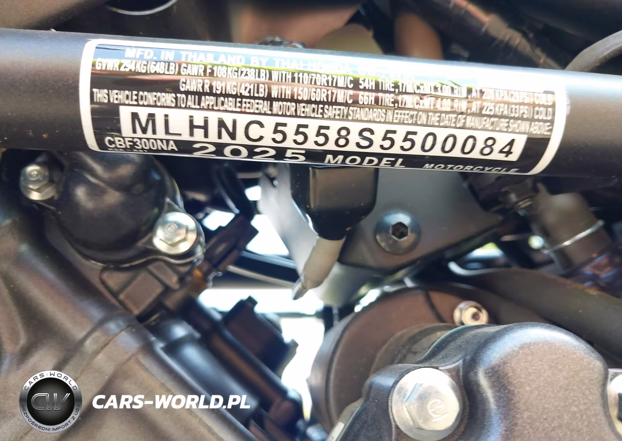 2025 Honda Cbf300 Na VIN:MLHNC5558S5500084 - 13
