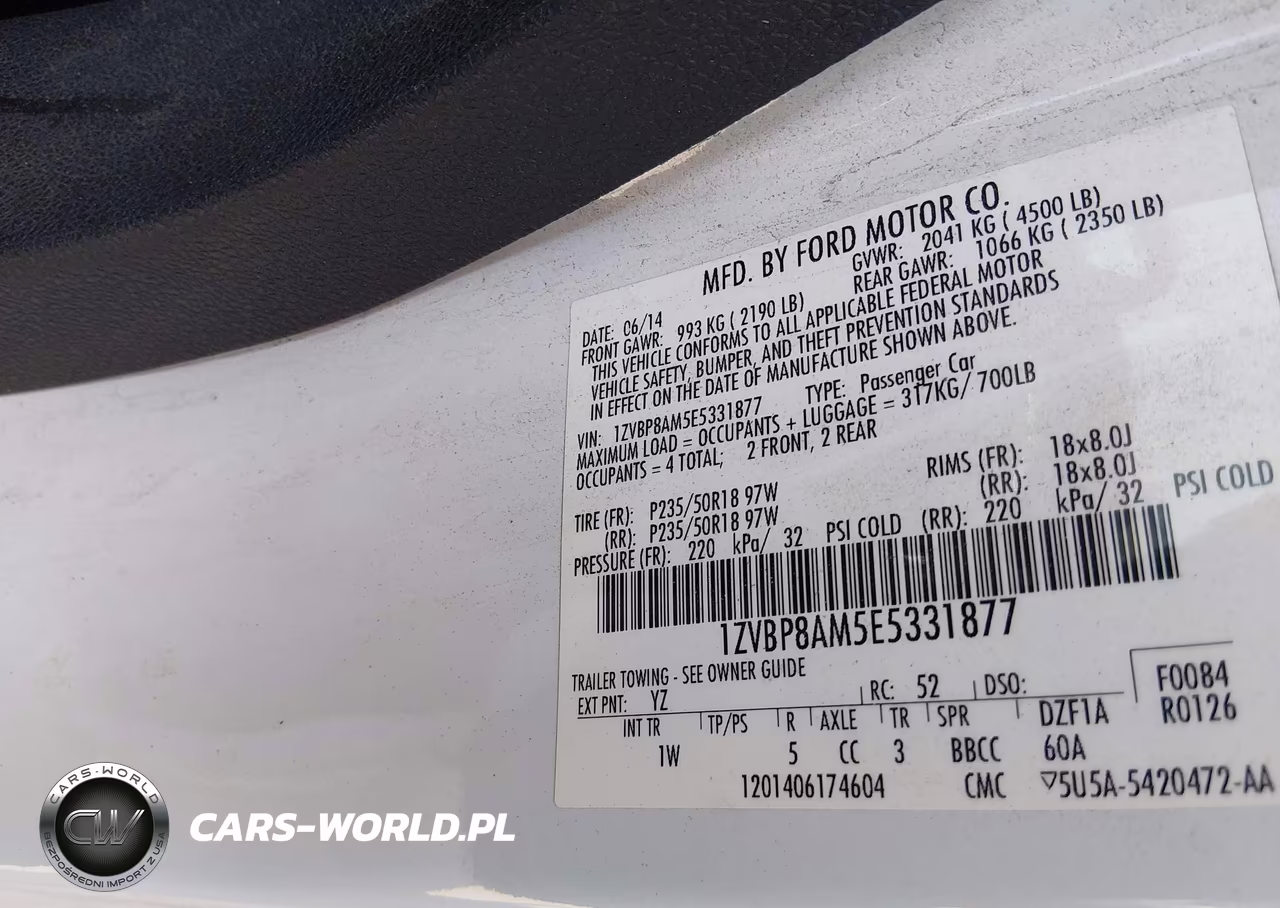 2014 Ford Mustang V6 VIN:1ZVBP8AM5E5331877 - 9