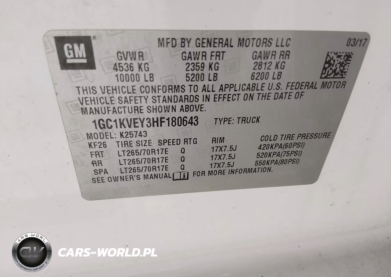2017 Chevrolet Silverado 2500Hd Lt VIN:1GC1KVEY3HF180643 - 9