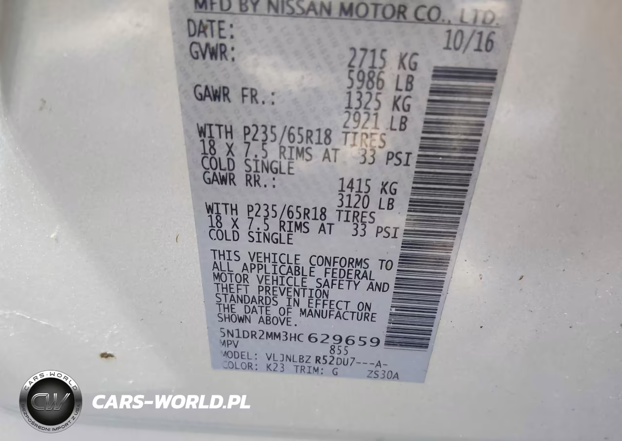 2017 Nissan Pathfinder S VIN:5N1DR2MM3HC629659 - 9