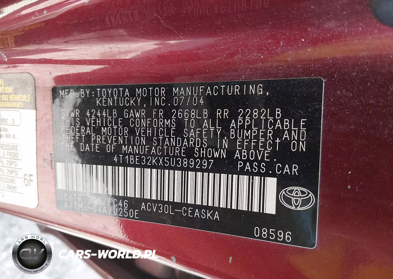 2005 Toyota Camry Le-Xle-Se VIN:4T1BE32KX5U389297 - 9