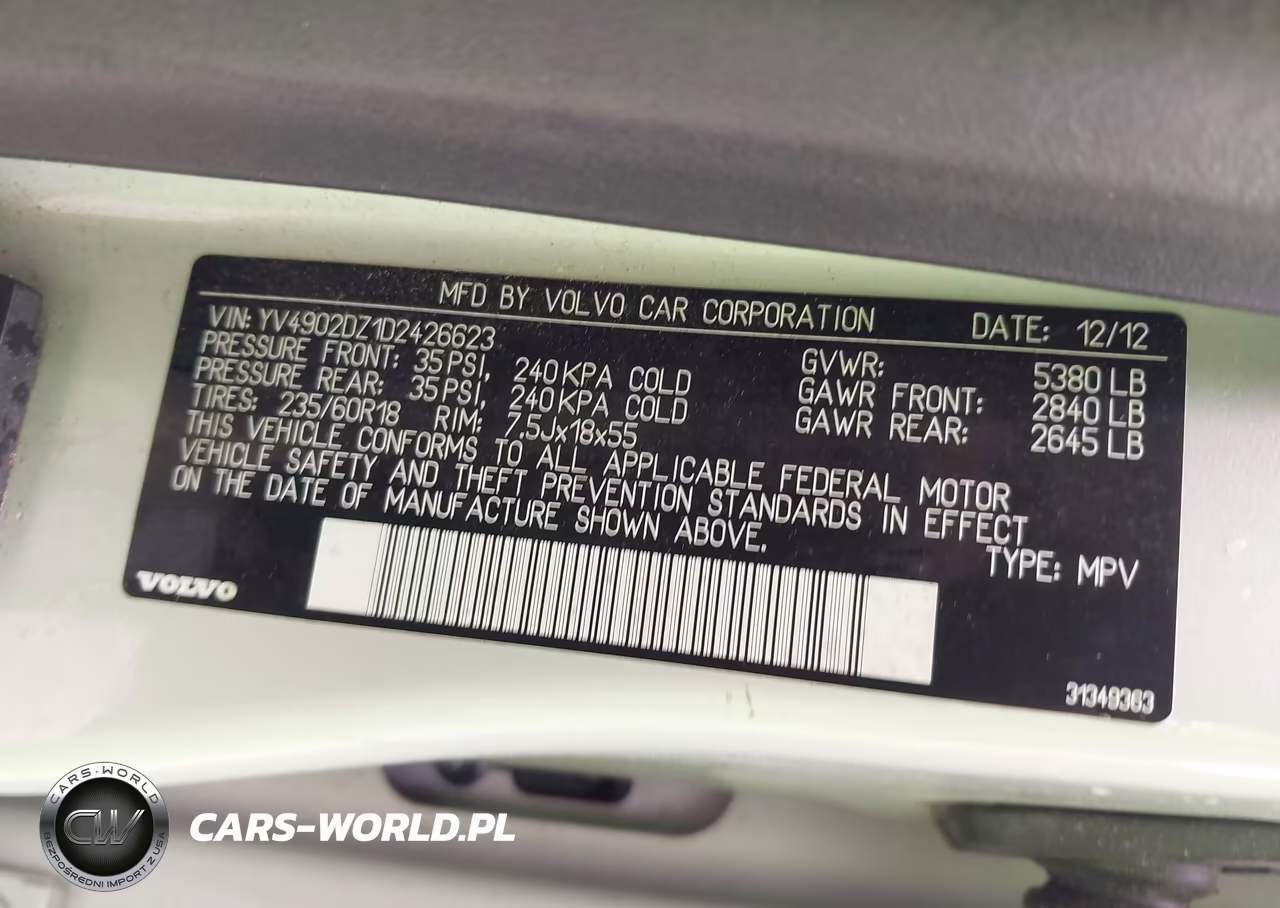2013 Volvo Xc60 T6-T6 Platinum-T6 Premier Plus-T6 R-Design-T6 R-Design Platinum-T6 R-Design Premier Plus VIN:YV4902DZ1D2426623 - 9