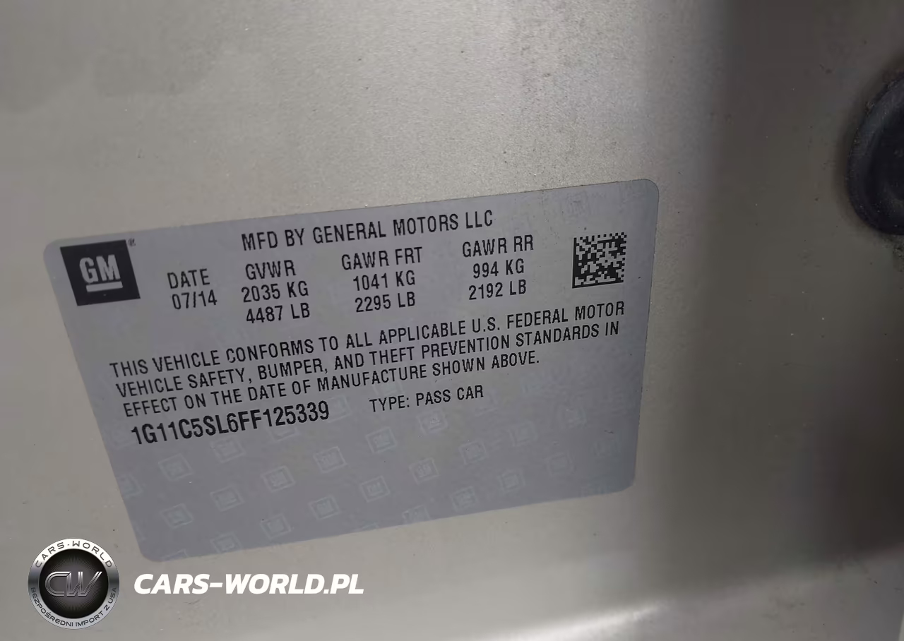 2015 Chevrolet Malibu 1Lt VIN:1G11C5SL6FF125339 - 9