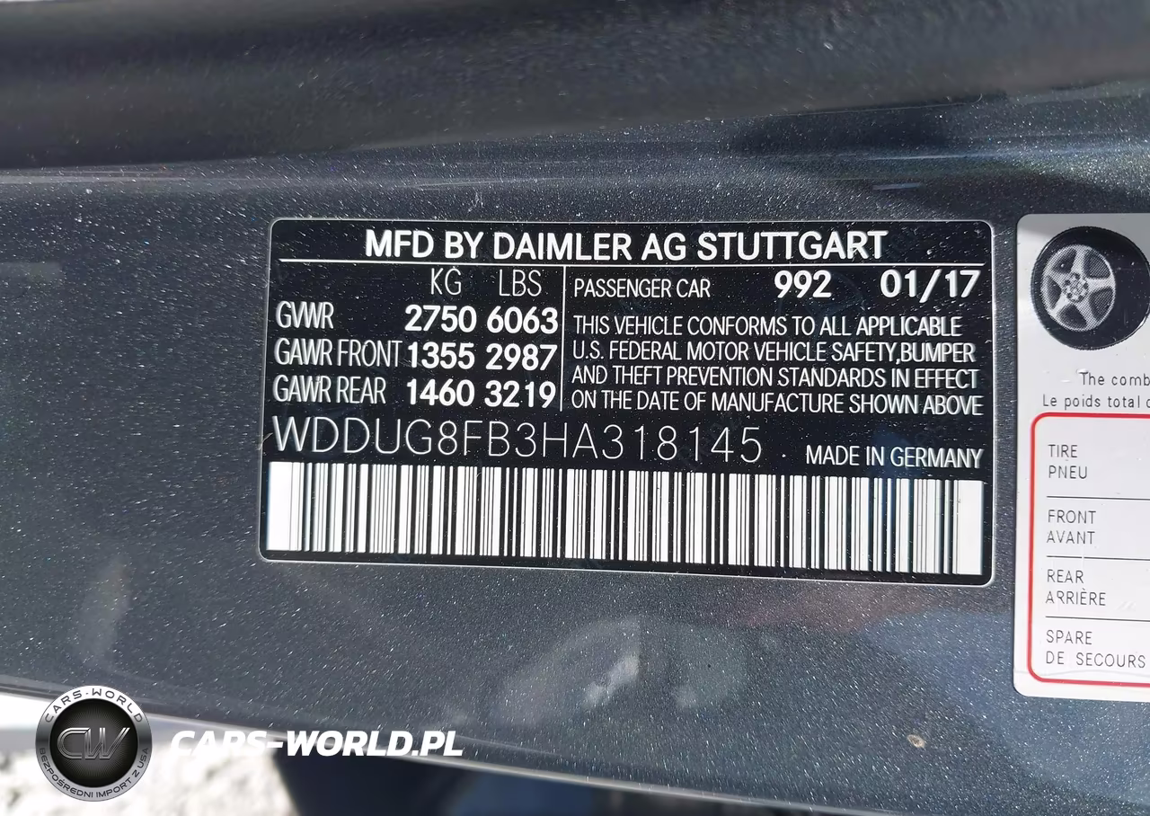 2017 Mercedes-Benz S 550 4Matic VIN:WDDUG8FB3HA318145 - 9