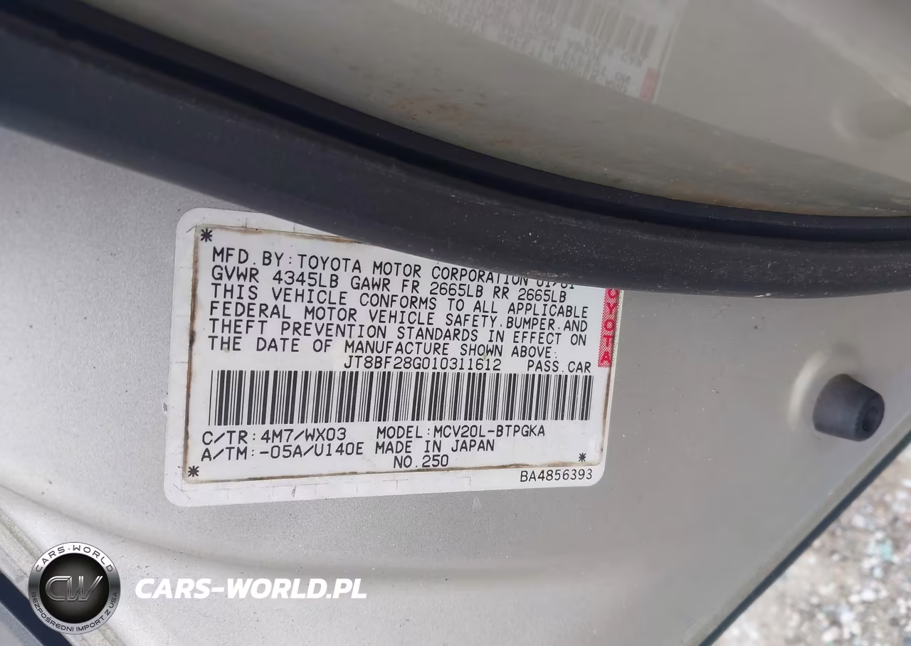 2001 Lexus Es 300 VIN:JT8BF28G010311612 - 9