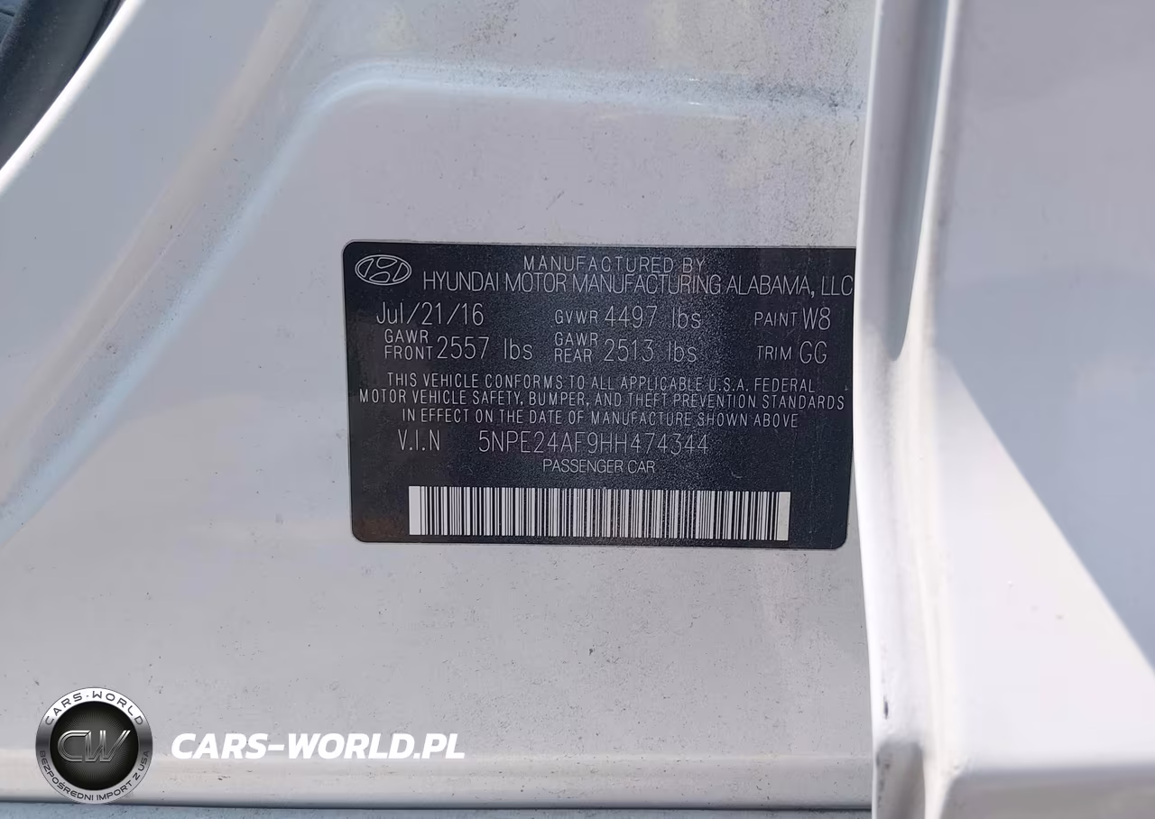 2017 Hyundai Sonata Se VIN:5NPE24AF9HH474344 - 9