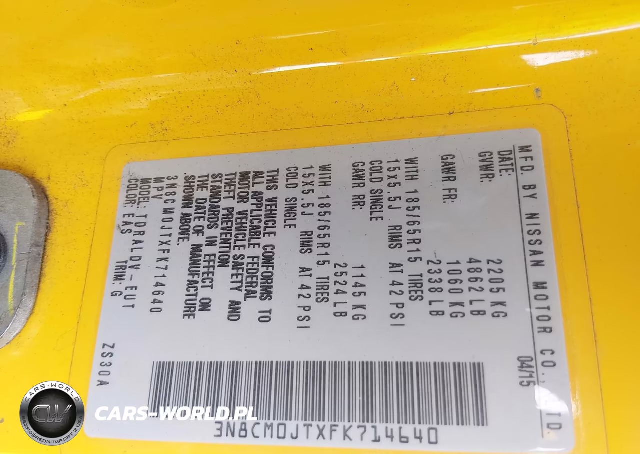 2015 Nissan Nv200 Taxi VIN:3N8CM0JTXFK714640 - 9