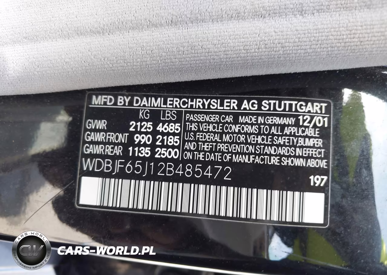 2002 Mercedes-Benz E 320 Special Edition VIN:WDBJF65J12B485472 - 9
