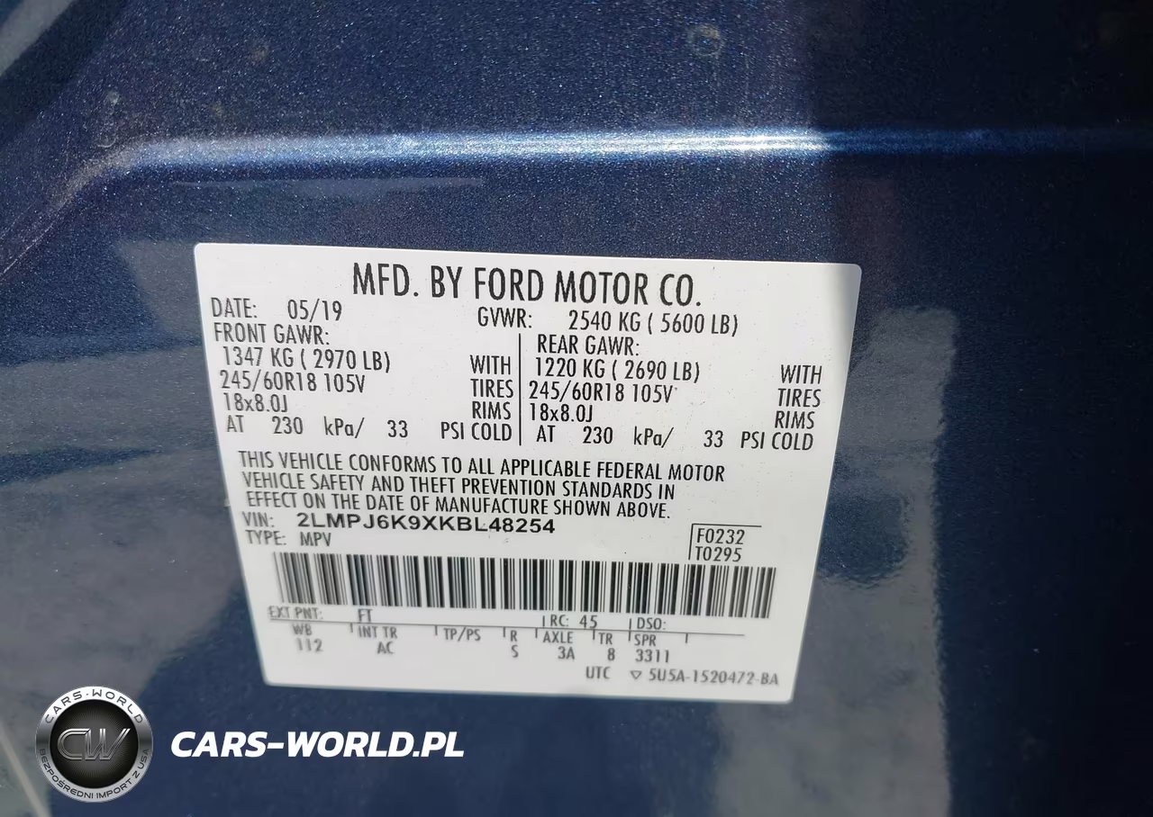 2019 Lincoln Nautilus Select VIN:2LMPJ6K9XKBL48254 - 9