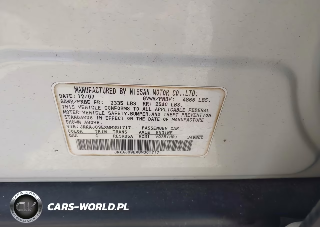 2008 Infiniti Ex35 Journey VIN:JNKAJ09EX8M301717 - 9