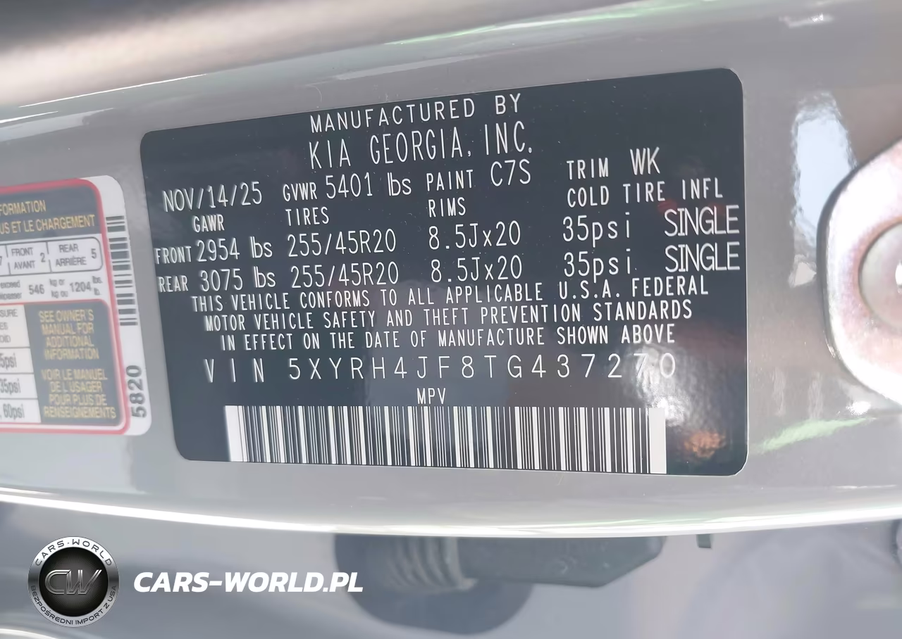 2026 Kia Sorento Ex VIN:5XYRH4JF8TG437270 - 9