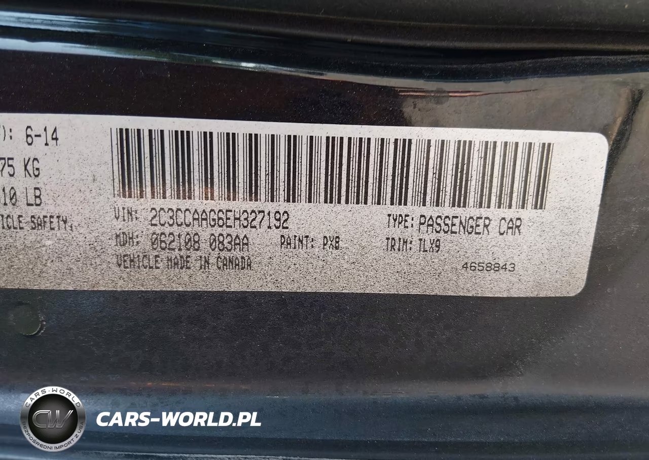 2014 Chrysler 300 VIN:2C3CCAAG6EH327192 - 9
