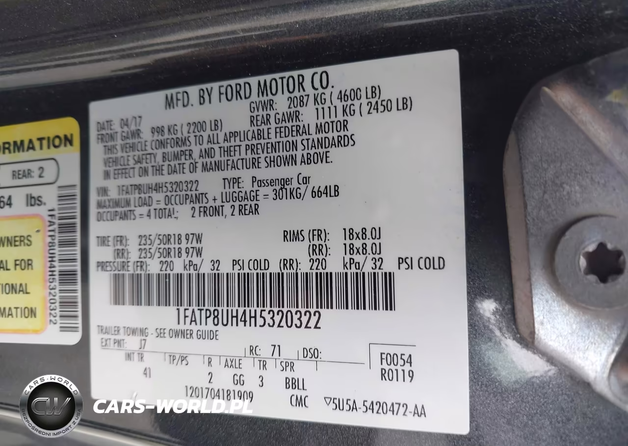 2017 Ford Mustang Ecoboost Premium VIN:1FATP8UH4H5320322 - 9