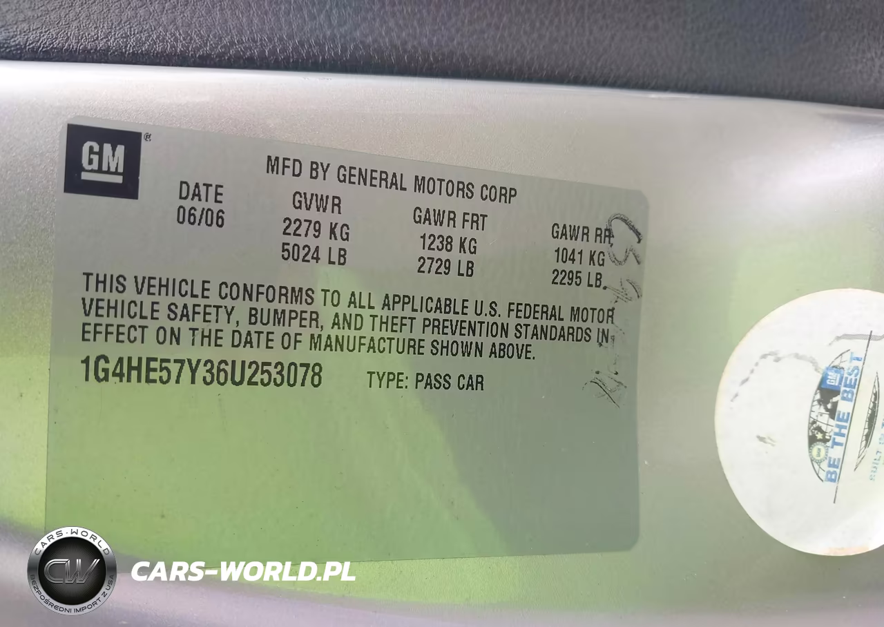 2006 Buick Lucerne Cxs VIN:1G4HE57Y36U253078 - 9