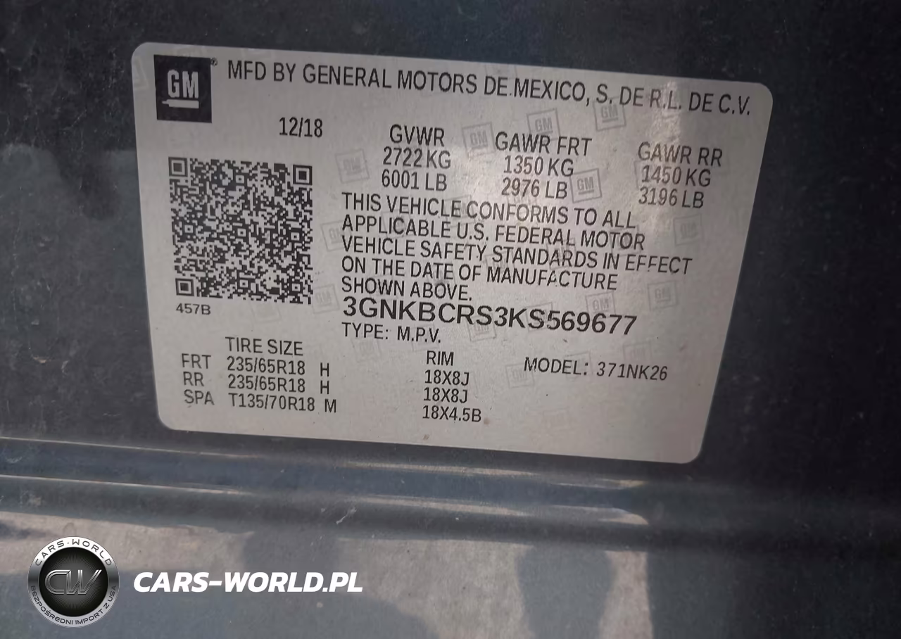 2019 Chevrolet Blazer VIN:3GNKBCRS3KS569677 - 9