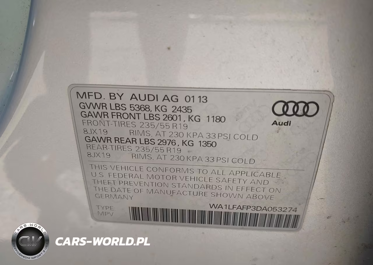 2013 Audi Q5 2.0T Premium VIN:WA1LFAFP3DA053274 - 9