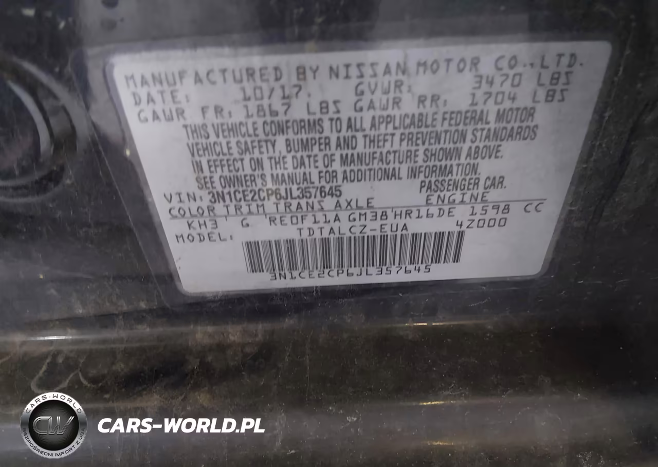 2018 Nissan Versa Note S VIN:3N1CE2CP6JL357645 - 9
