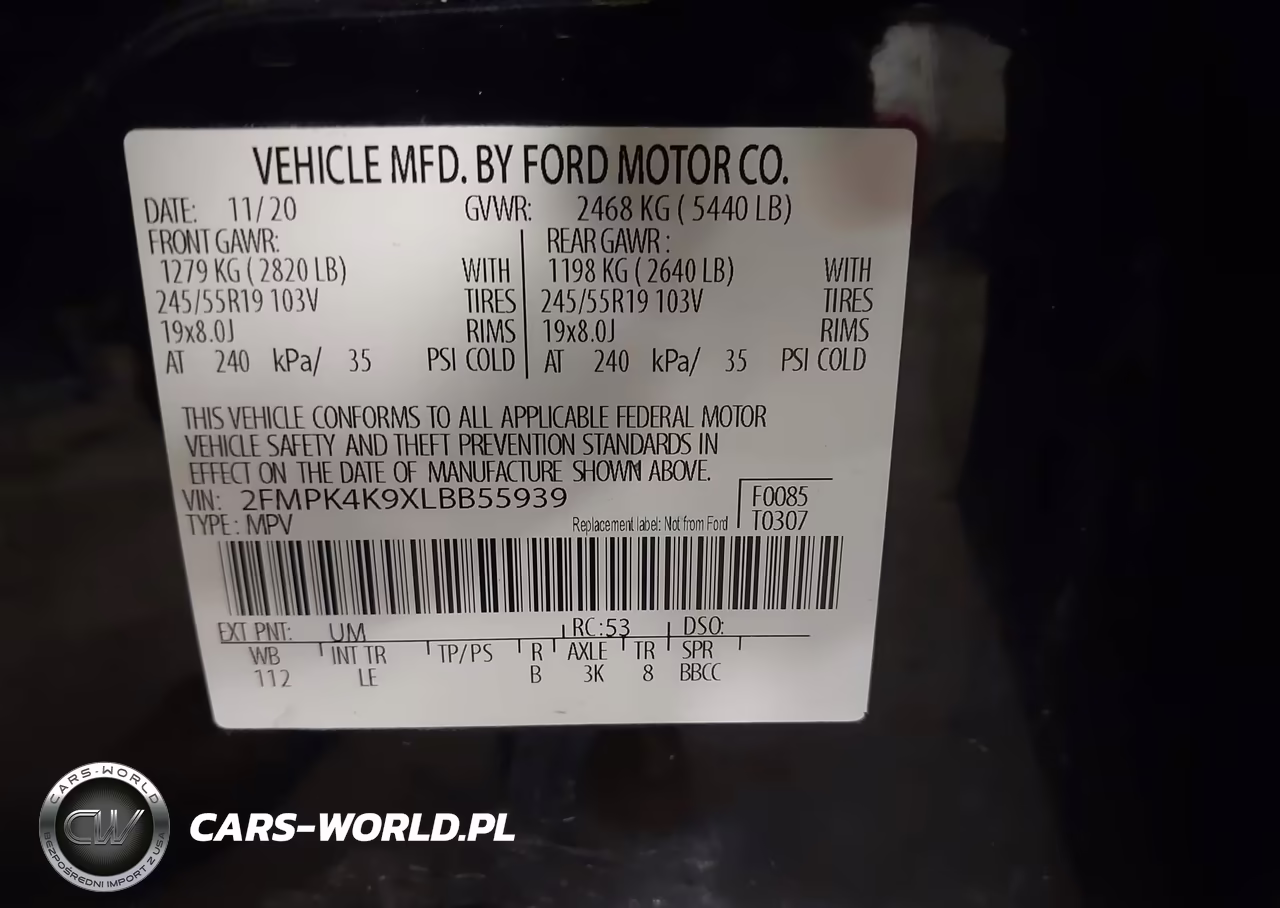 2020 Ford Edge Titanium VIN:2FMPK4K9XLBB55939 - 9