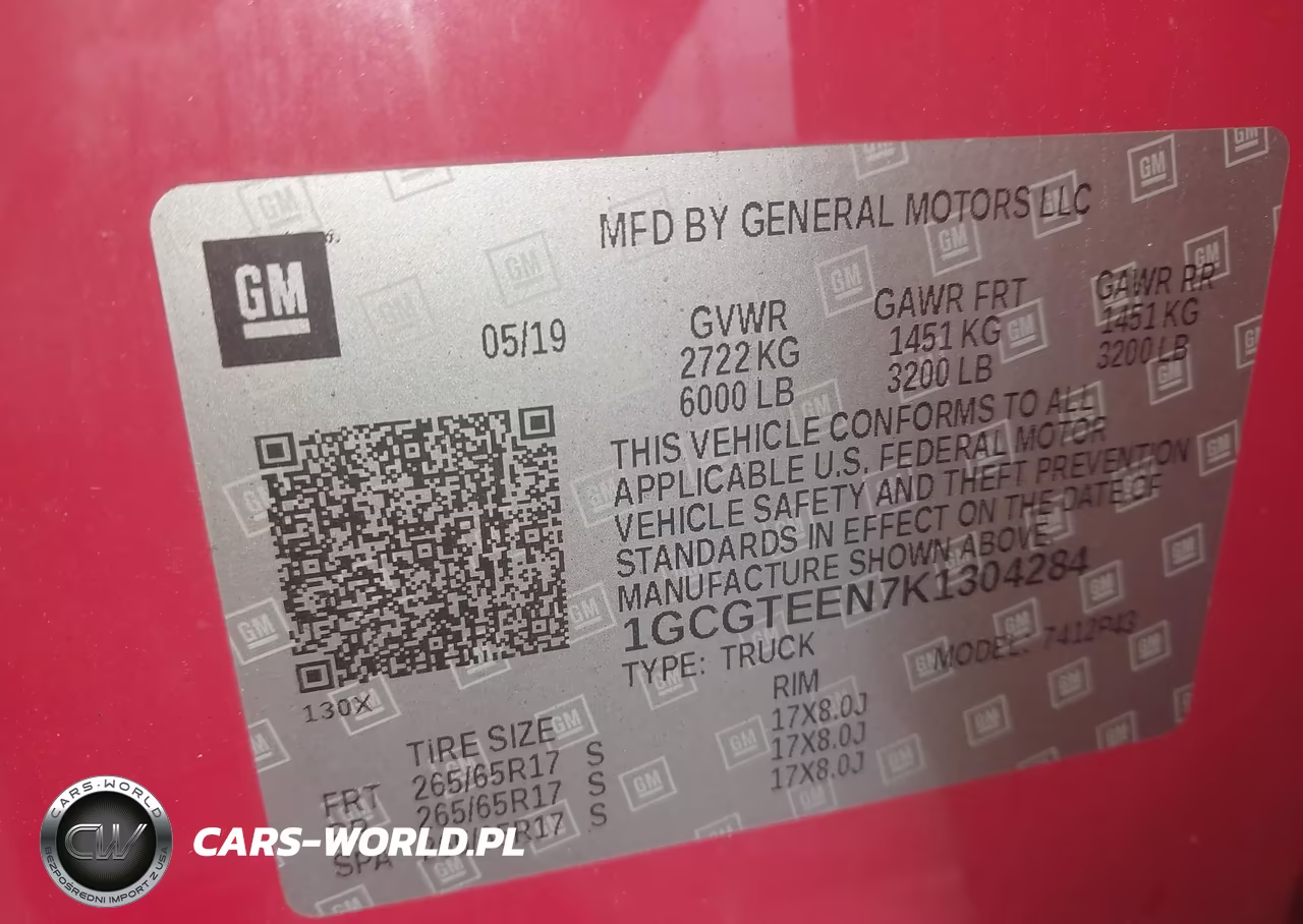 2019 Chevrolet Colorado Zr2 VIN:1GCGTEEN7K1304284 - 9