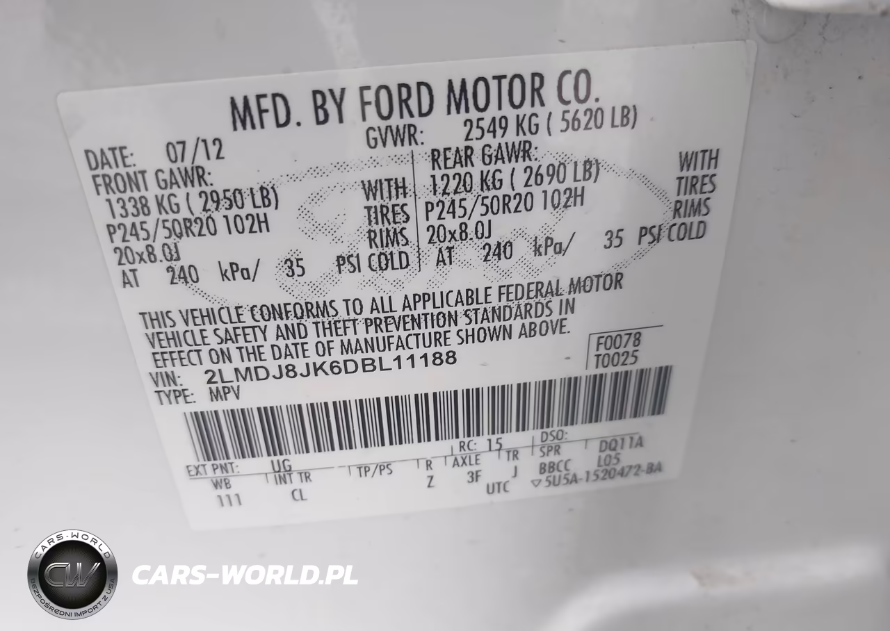 2013 Lincoln Mkx VIN:2LMDJ8JK6DBL11188 - 9