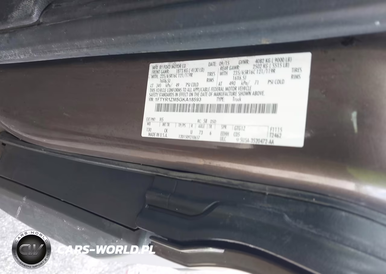 2016 Ford Transit-250 VIN:1FTYR1ZM5GKA18593 - 9