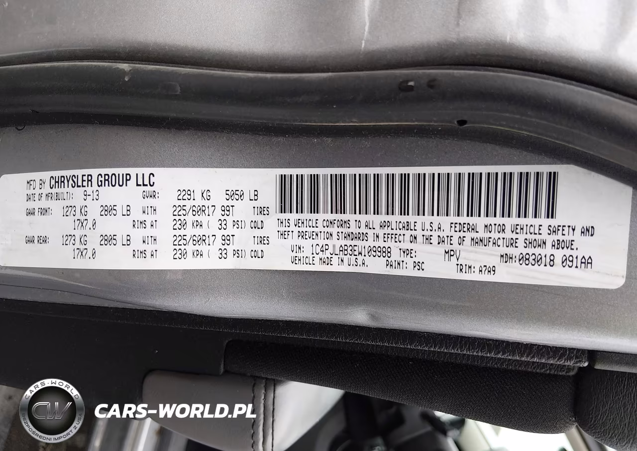 2014 Jeep Cherokee Sport VIN:1C4PJLAB3EW109988 - 9