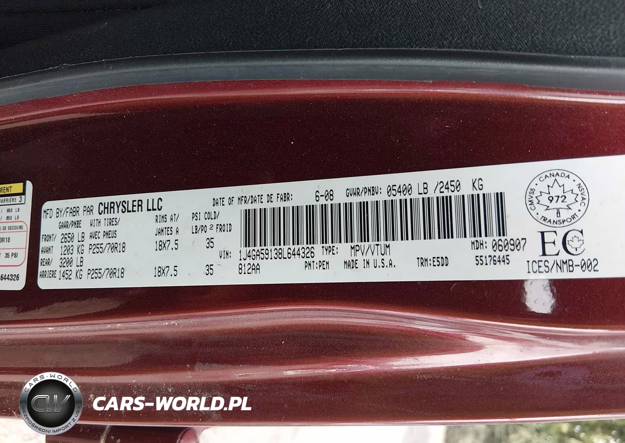 2008 Jeep Wrangler Unlimited Sahara VIN:1J4GA59138L644326 - 9