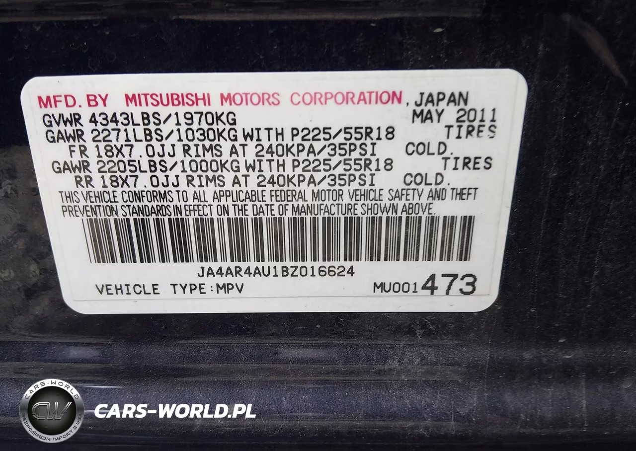 2011 Mitsubishi Outlander Sport Se VIN:JA4AR4AU1BZ016624 - 9