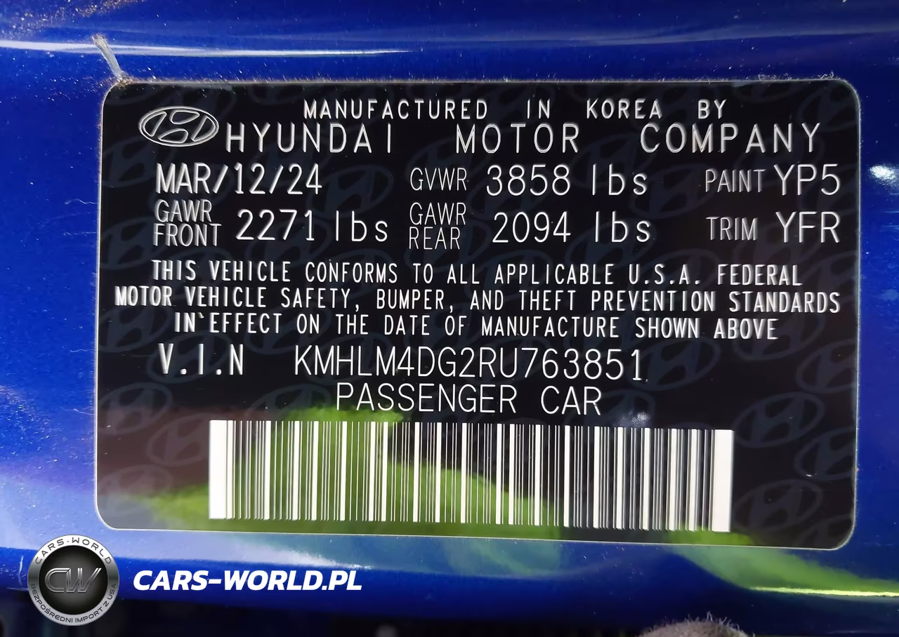 2024 Hyundai Elantra Sel VIN:KMHLM4DG2RU763851 - 9