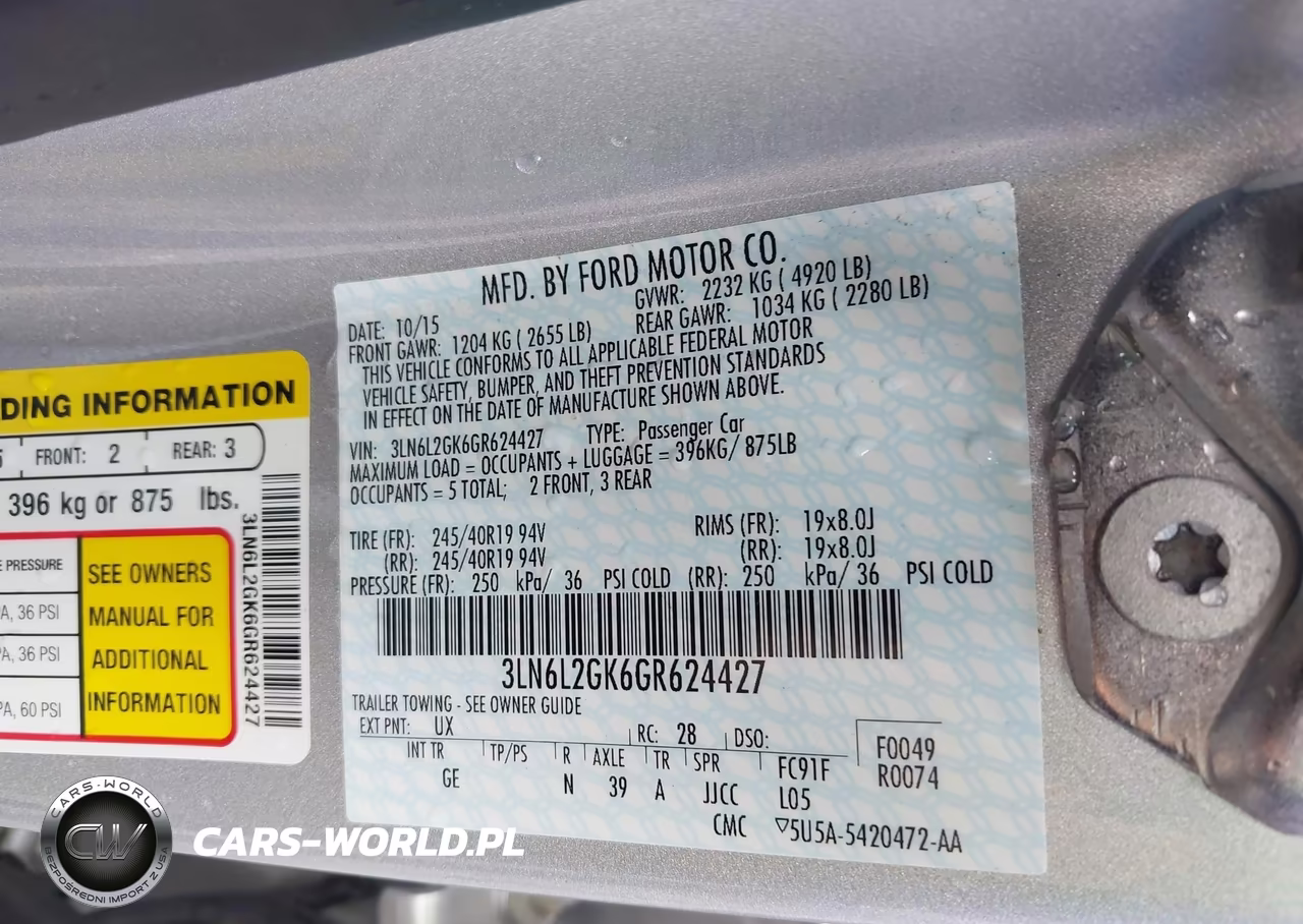 2016 Lincoln Mkz VIN:3LN6L2GK6GR624427 - 9