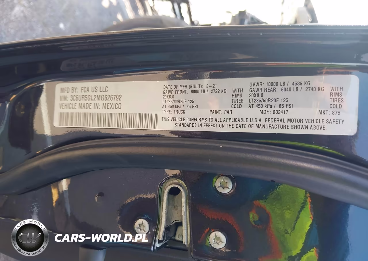 2021 Ram 2500 Longhorn VIN:3C6UR5GL2MG626792 - 9