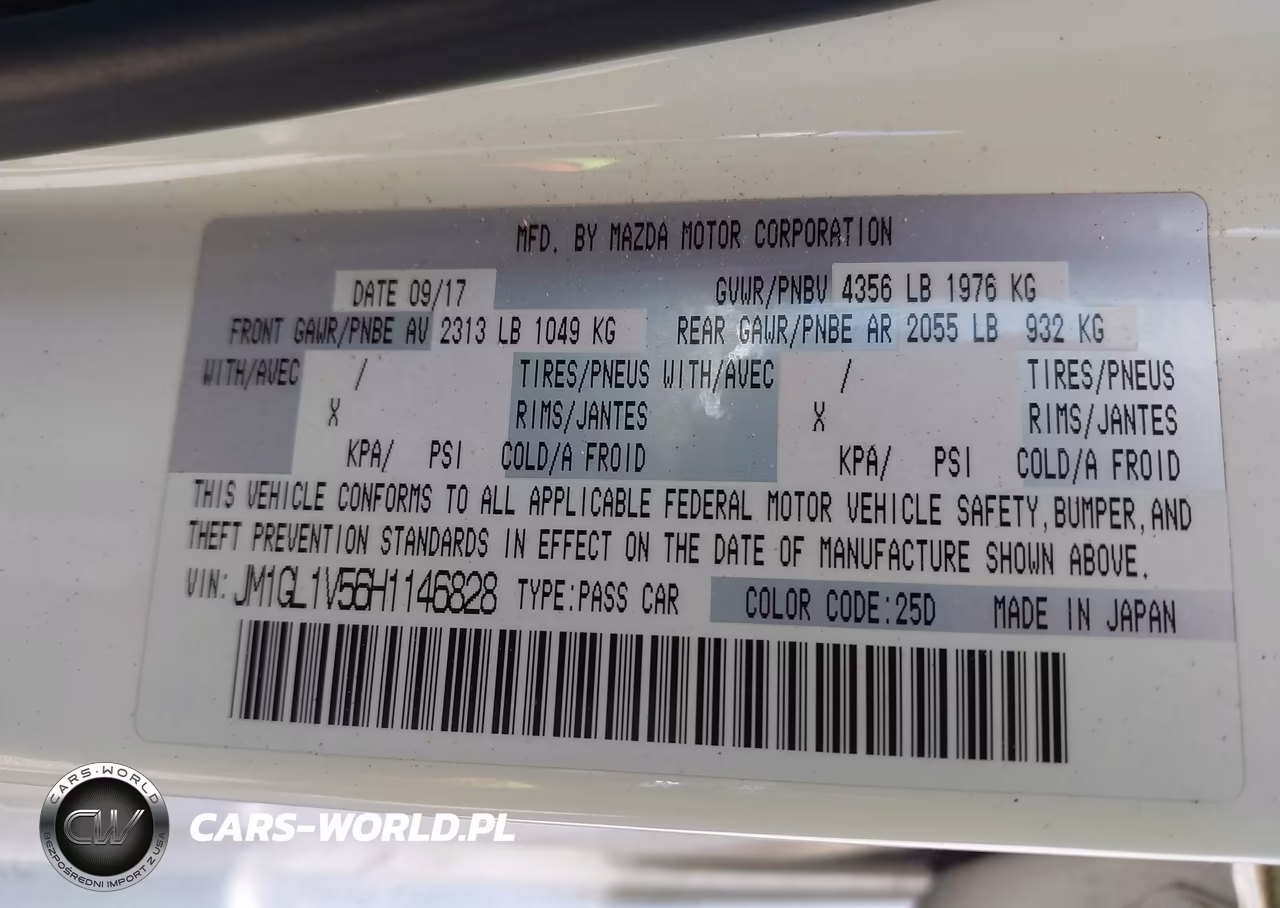 2017 Mazda Mazda6 Touring VIN:JM1GL1V56H1146828 - 9