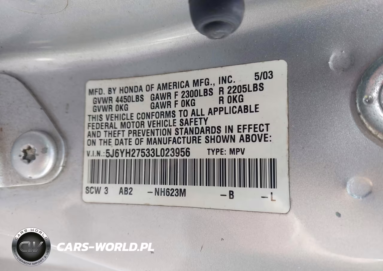 2003 Honda Element Ex VIN:5J6YH27533L023956 - 9