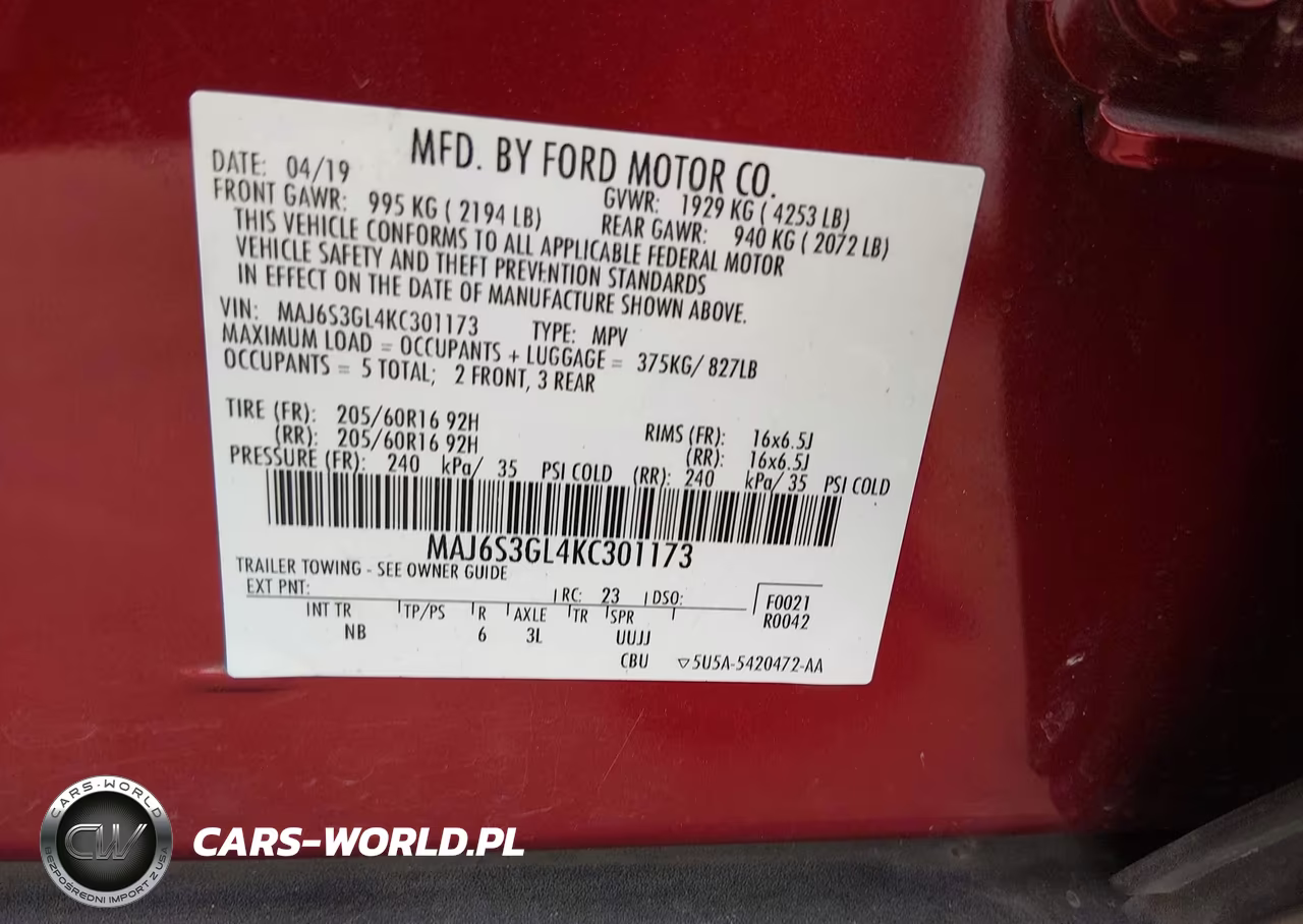 2019 Ford Ecosport Se VIN:MAJ6S3GL4KC301173 - 9
