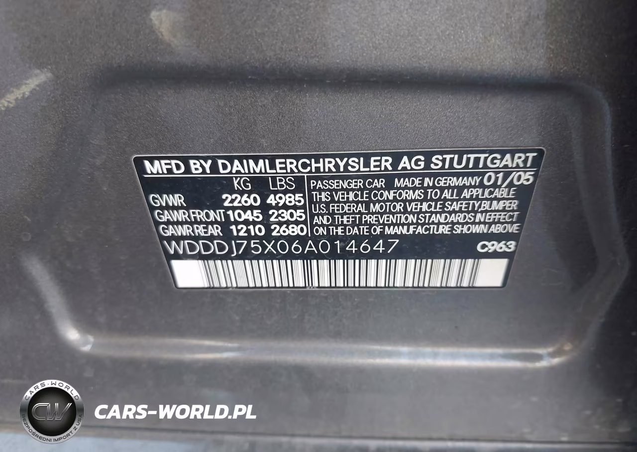 2006 Mercedes-Benz Cls 500 VIN:WDDDJ75X06A014647 - 9