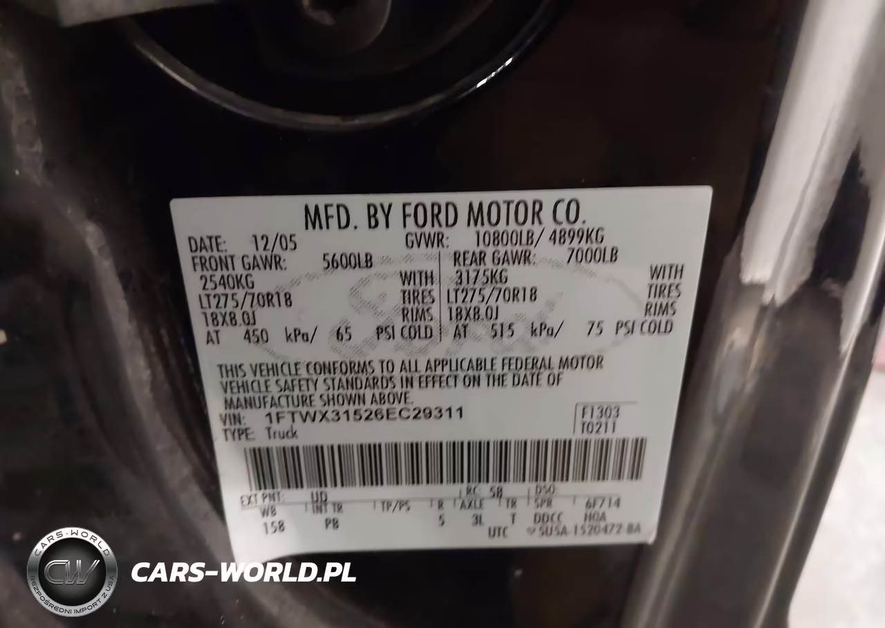 2006 Ford F-350 VIN:1FTWX31526EC29311 - 8