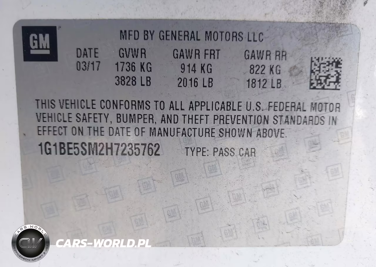 2017 Chevrolet Cruze Lt Auto VIN:1G1BE5SM2H7235762 - 9