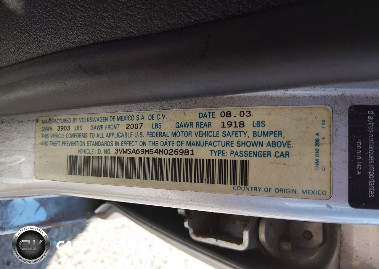 2004 Volkswagen Jetta Gls 2.0L VIN:3VWSA69M54M026981 - 9