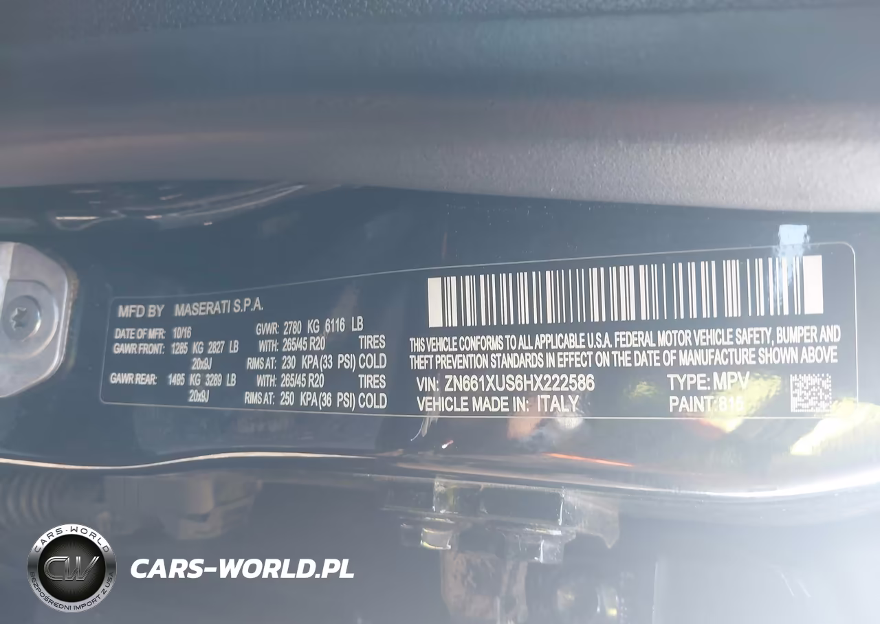 2017 Maserati Levante VIN:ZN661XUS6HX222586 - 9