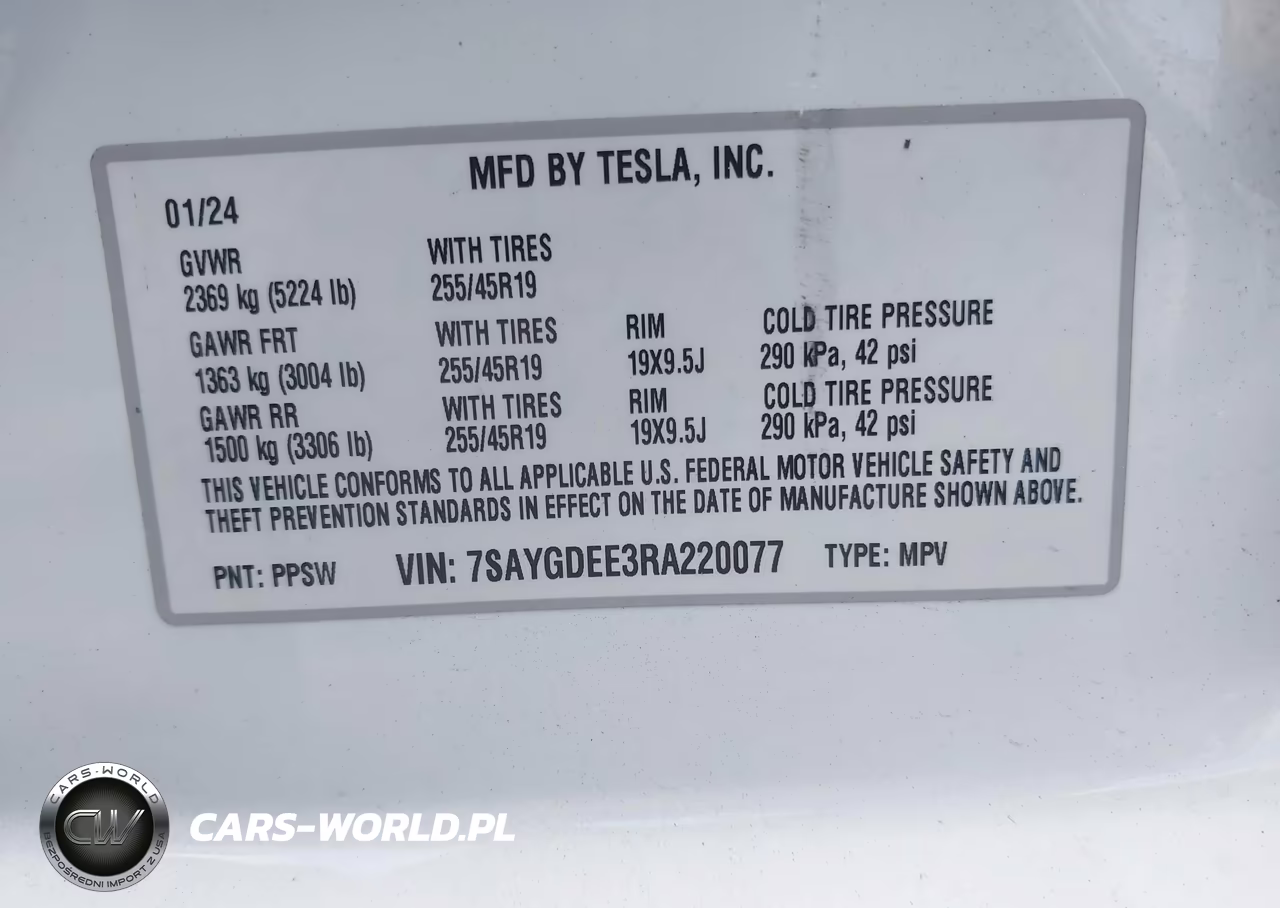 2024 Tesla Model Y Long Range Dual Motor All-Wheel Drive VIN:7SAYGDEE3RA220077 - 9