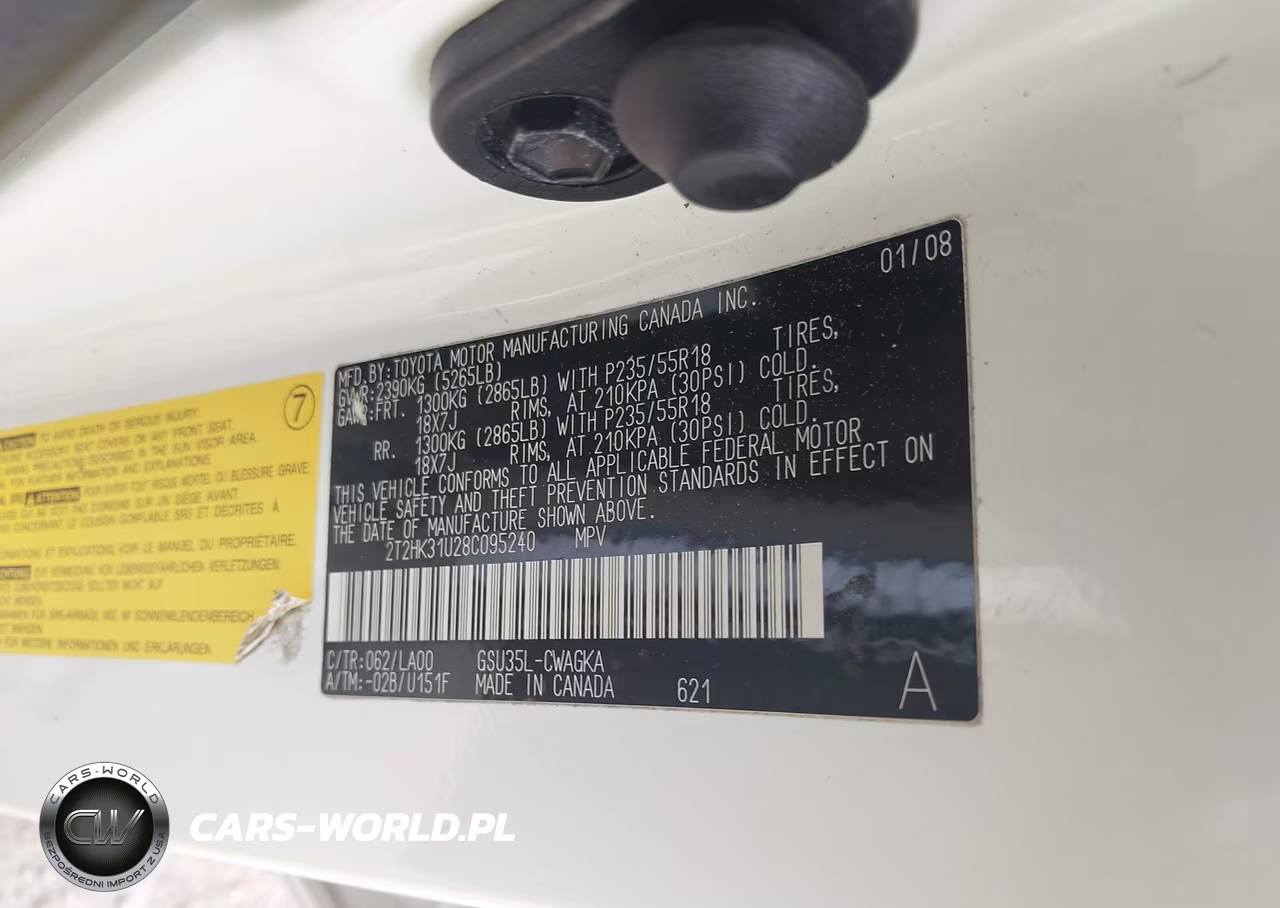 2008 Lexus Rx 350 VIN:2T2HK31U28C095240 - 9