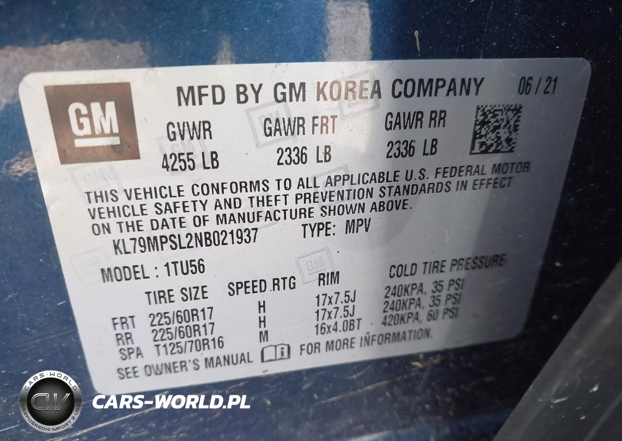 2022 Chevrolet Trailblazer Fwd Lt VIN:KL79MPSL2NB021937 - 9