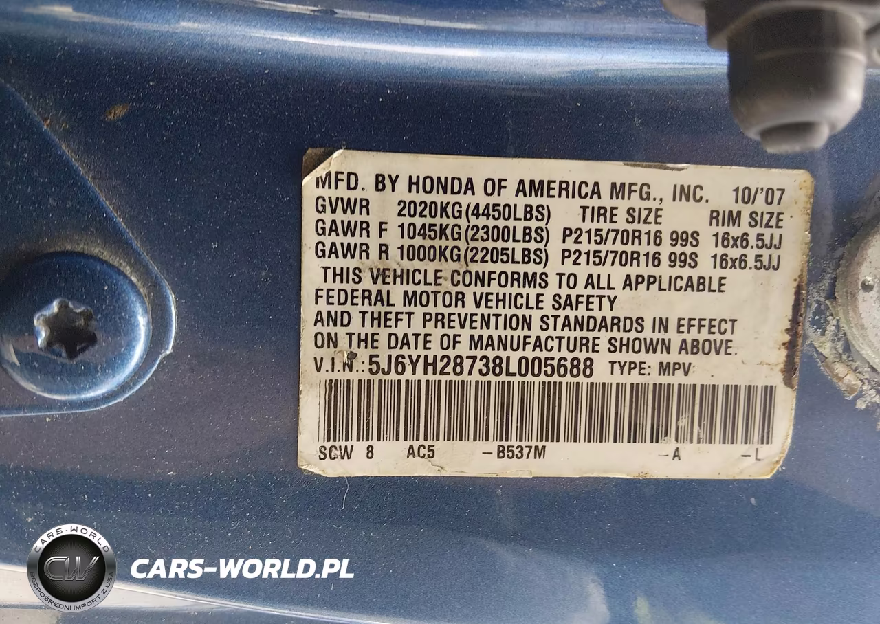 2008 Honda Element Ex VIN:5J6YH28738L005688 - 9