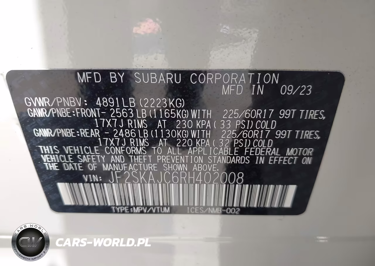 2024 Subaru Forester Wilderness VIN:JF2SKAJC6RH402008 - 9