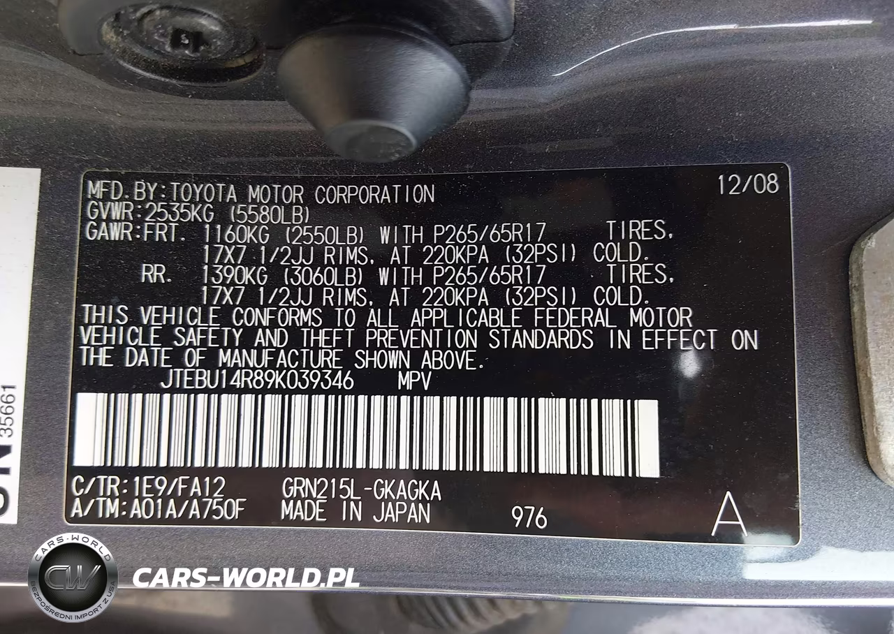 2009 Toyota 4Runner Sr5 V6 VIN:JTEBU14R89K039346 - 9