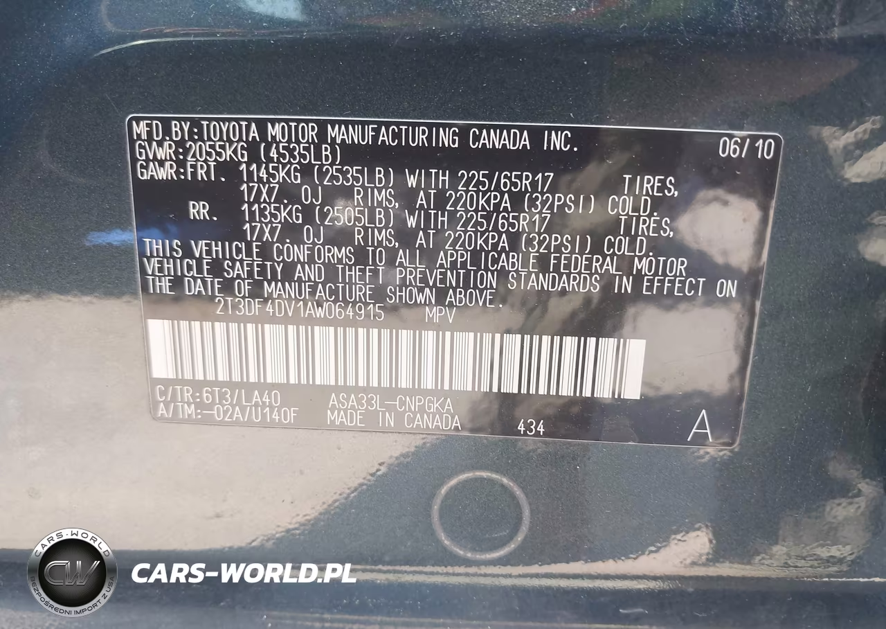 2010 Toyota Rav4 Limited VIN:2T3DF4DV1AW064915 - 9